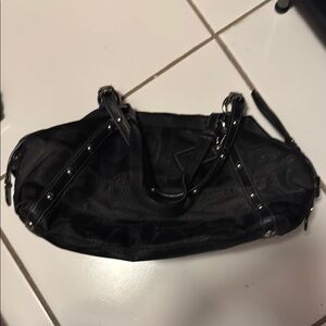 Coach Black Shoulder Bag with Glossy Finish